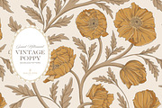 Vintage Poppy Floral Patterns, a Pattern Graphic by Eclectic Anthology (Thumbnail 2 of 13)