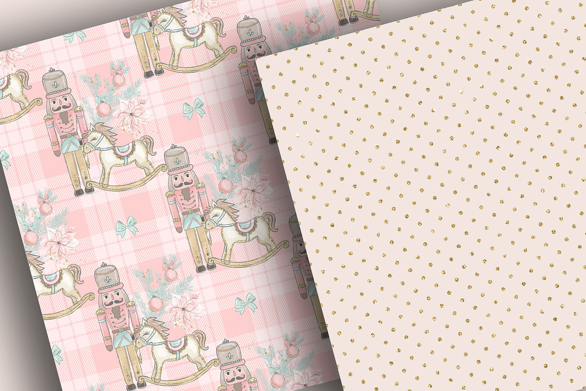 Nutcracker digital paper pack, a Pattern Graphic by designloverstudio (Photo 4 of 6)