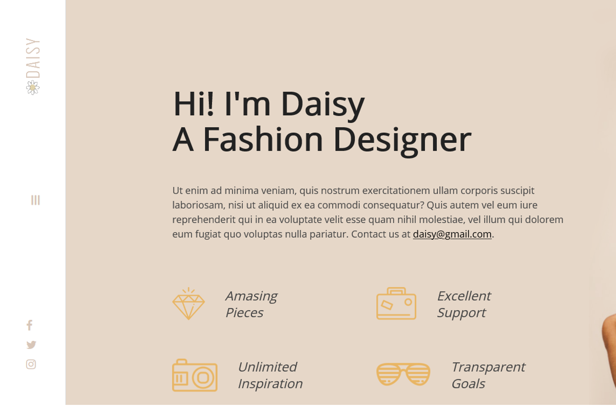Daisy - Creative Shop Template, a Websites & App Template by inSTUDIO43 (Photo 3 of 6)