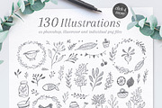 Poppit & Finch Fonts & Illustrations, a Script Font by Nicky Laatz (Thumbnail 5 of 14)