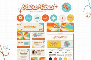 Retro Branding Kit Canva Template, a Branding & Logo Template by Anna Design Studio