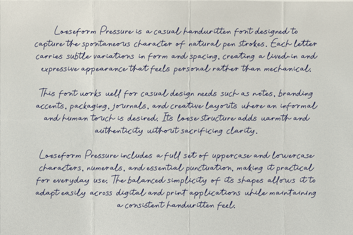 Looseform Pressure Script, a Script Font by gracetype_studio (Photo 8 of 12)
