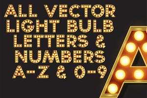 Vector Light Bulb Marquee Letters