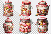 Valentine Clipart Cookie Jar, an Illustration by SVGArt (Thumbnail 2 of 8)