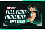 Boxing YouTube Thumbnail Pack, a Social Media Template by OnurDemircan (Thumbnail 2 of 6)