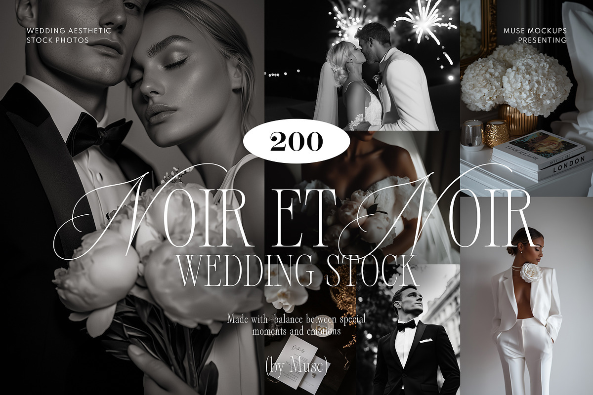 Noir Et Noir 200 Wedding Photos, a Beauty & Fashion Photo by Muse Mockups (Photo 1 of 30)