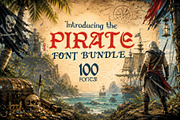 Pirate Font Bundle - 100 Fonts!, a Serif Font by HipFonts (Thumbnail 1 of 18)