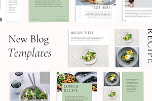 Food Blog Social Media Templates