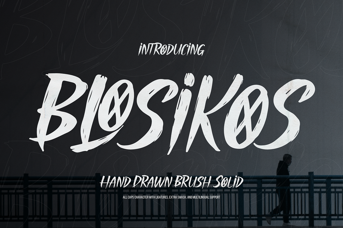 Blosikos | Hand Drawn Brush, a Handwritten Font by gracetype_studio (Photo 1 of 12)