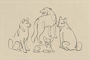 Dog - one line illustrations, an Animal Illustration by Anna.Klets (Thumbnail 6 of 12)