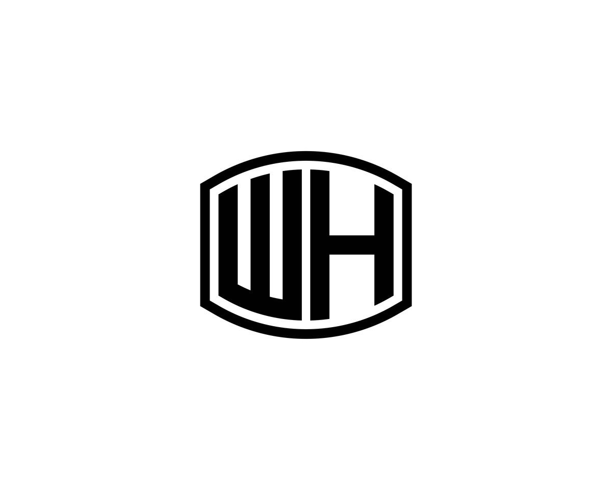 WH logo design vector template, a Branding & Logo Template by xcoolee