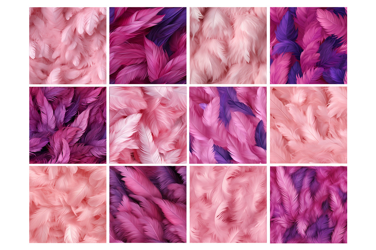 Pink Feathers Seamless Pattern, a Pattern Graphic by Forhadx5 (Photo 3 of 7)
