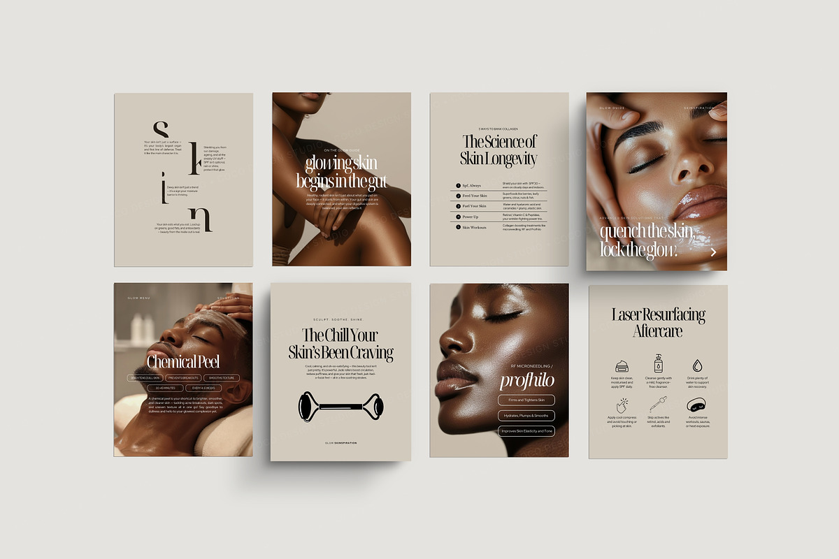 300 Skincare Instagram Templates, a Social Media Template by COCO Designs (Photo 8 of 19)