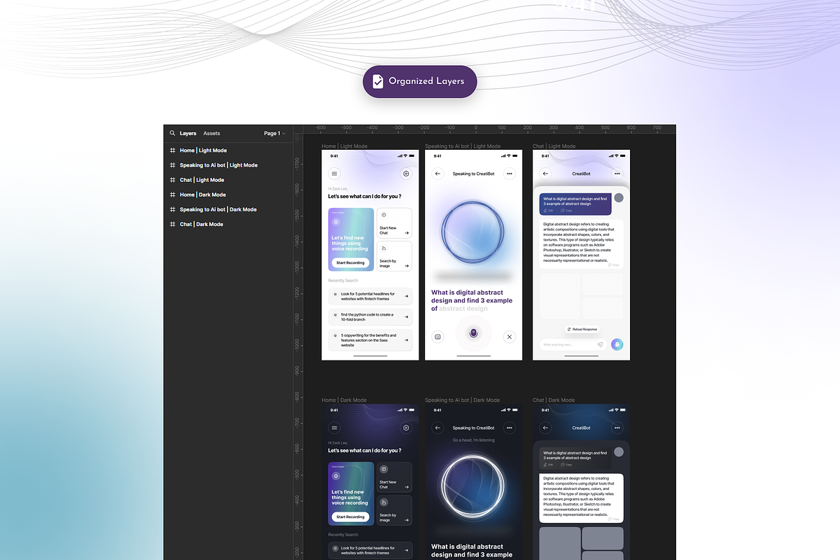 CreatiBot - Ai Mobile App UI KIT, an App Template by DesignWise (Photo 5 of 5)