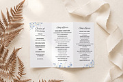 Blue Floral Wedding Program, an Invitation Template by Arslan (Thumbnail 3 of 4)
