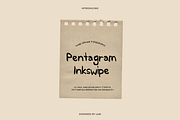 PENTAGRAM INKSWIPE, a Handwritten Font by Lise & Mike–Visual Makers (Thumbnail 1 of 6)