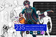 Halloween Male Poses, a Brush Add-On by Selentaori Studio (Thumbnail 1 of 13)