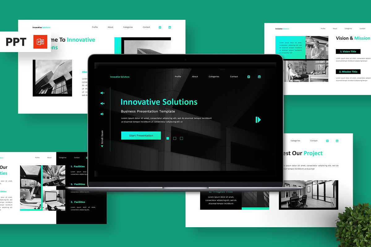 Innovative Solutions - Business PPT, a Presentation Template by Deepslide Studio (Photo 1 of 4)