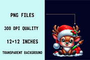 Baby Deer Christmas Sublimation Clip, an Illustration by SVGArt (Thumbnail 7 of 8)