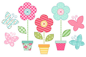 Cute Spring Patch Elements