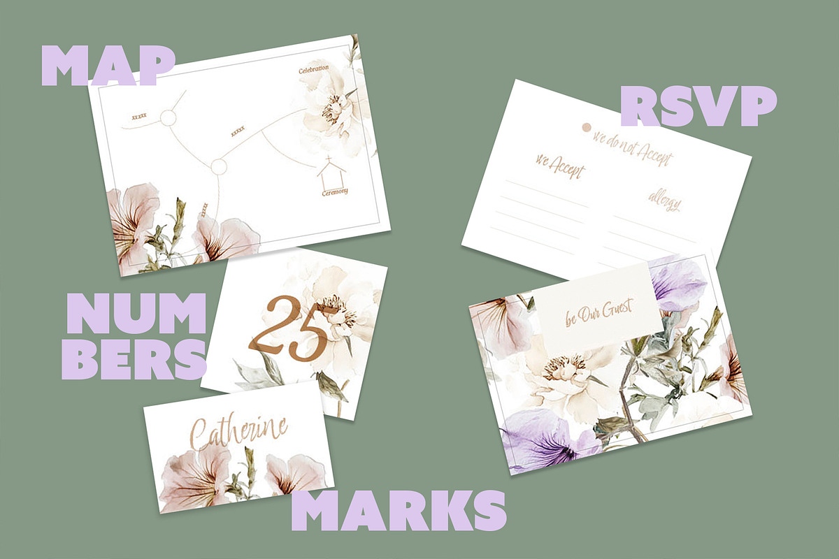 Wedding Invitation INDD Template, a Print Template by McLittle Stock (Photo 4 of 4)