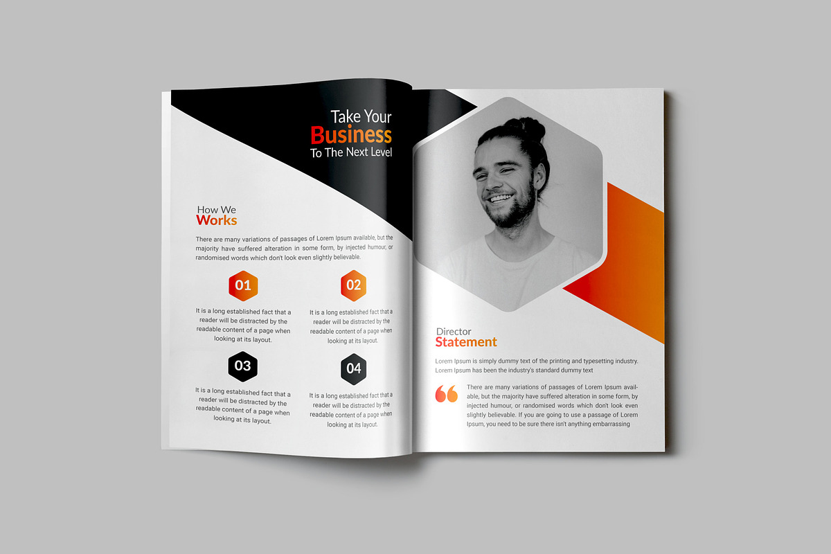 Company Profile Booklet Template, a Brochure Template by VectStock (Photo 3 of 5)