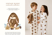 Vintage Bunny Watercolor Collection, an Animal Illustration by Ooh Lily (Thumbnail 2 of 20)