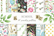Watercolor School set, an Object Graphic by OrangePeafowlArt (Thumbnail 9 of 15)