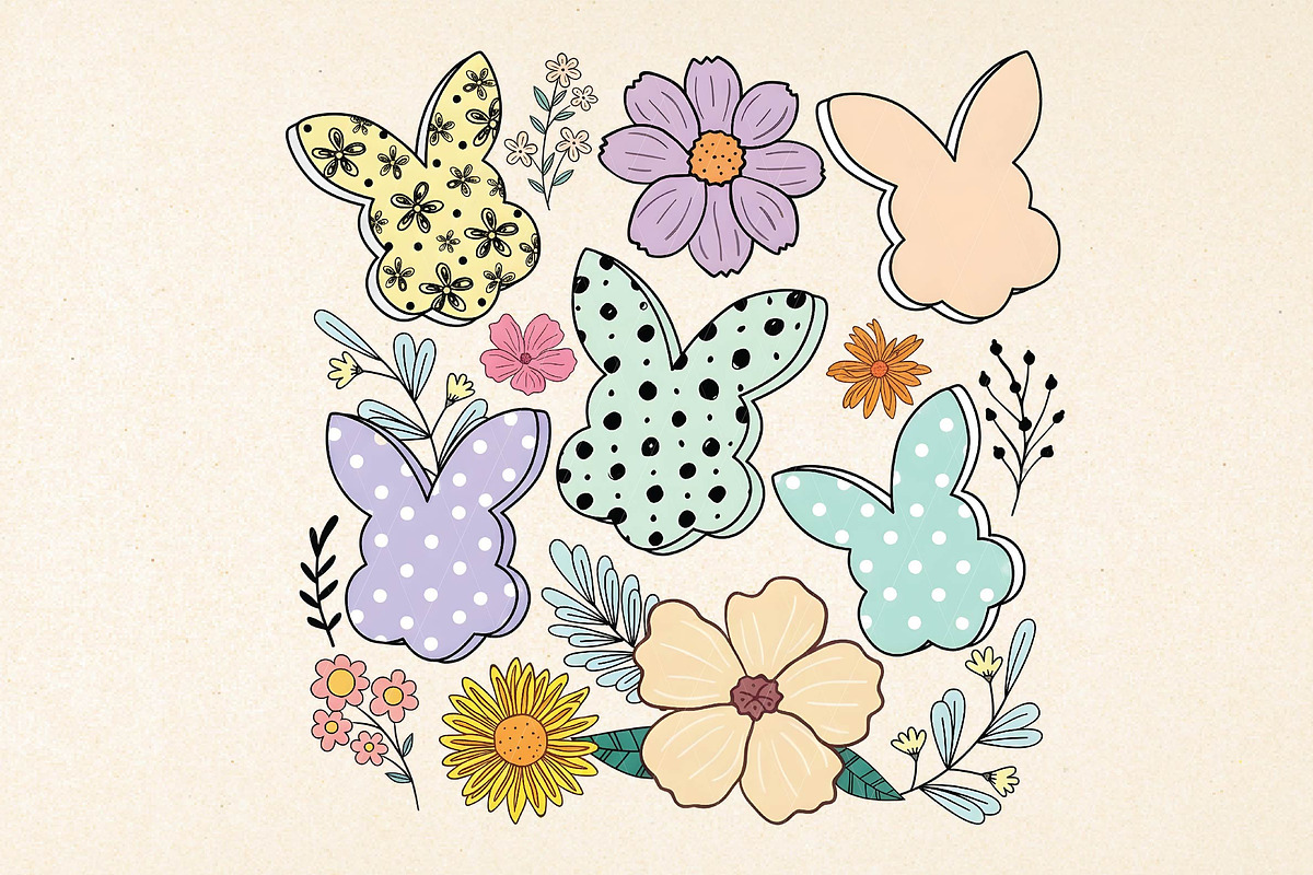 Happy Easter Png, Retro Easter Png, an Illustration by DreamPrint404 (Photo 1 of 7)
