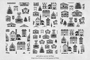 Christmas Market Architecture Set, a Seasonal Illustration by Yevheniia (Thumbnail 8 of 10)