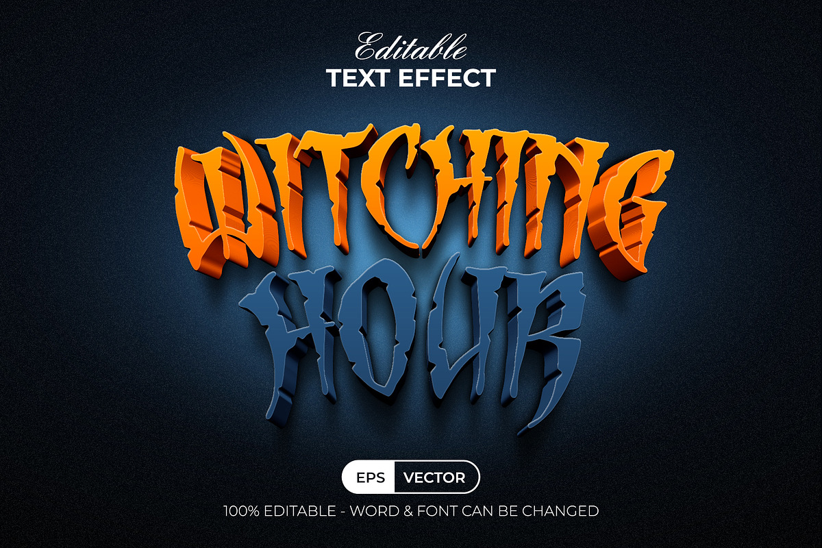 Halloween Text Effect 3D Style, a Layer Style Add-On by Mockmenot (Photo 1 of 3)