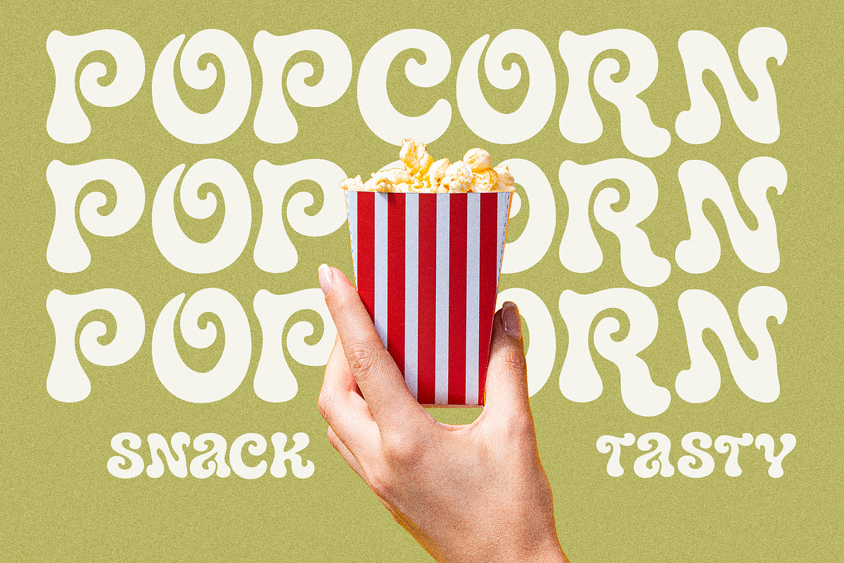 Gediol Paund Groovy Retro Font, a Sans Serif Font by Maulana Creative (Photo 4 of 7)