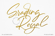 Grading Royal - Stylish Calligraphy, a Script Font by Graha Type (Thumbnail 1 of 12)