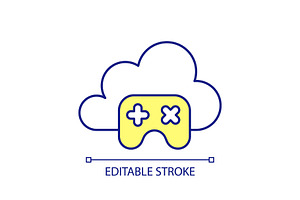 Cloud streaming service RGB color, an Icon by IMG Visuals