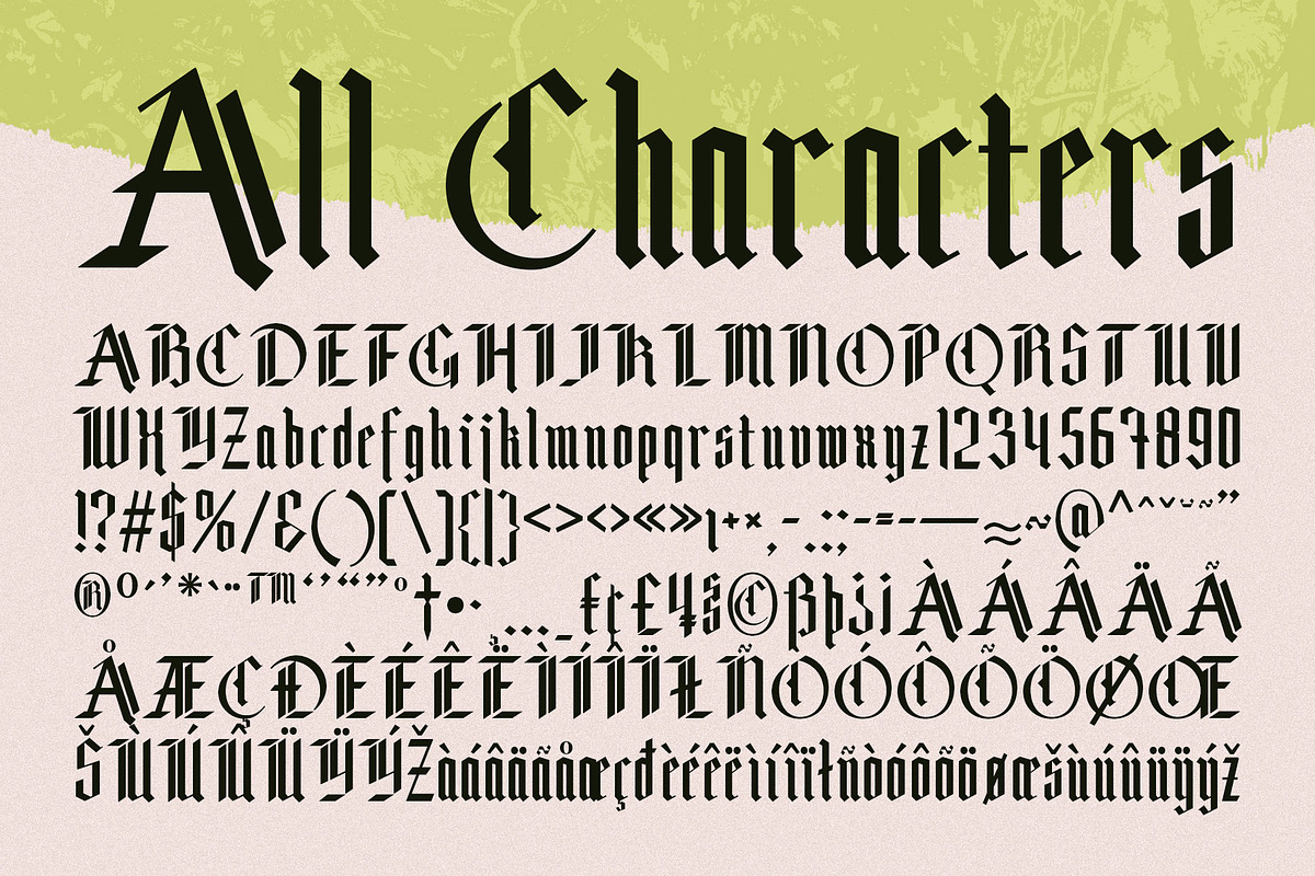 CS Elijah – Gothic Font, a Blackletter Font by Craft Supply Co. (Photo 8 of 8)