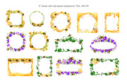 Honey Bee & Wildflowers graphics set, an Illustration by PinskaDrawCute (Thumbnail 9 of 14)