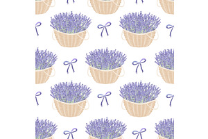 Cute seamless pattern with blue bows, an Object Illustration by Toltemara