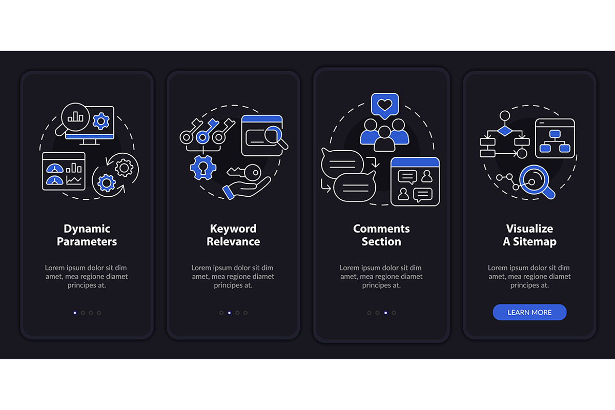 Advanced SEO night mode app pages, a Templates & Theme by IMG Visuals