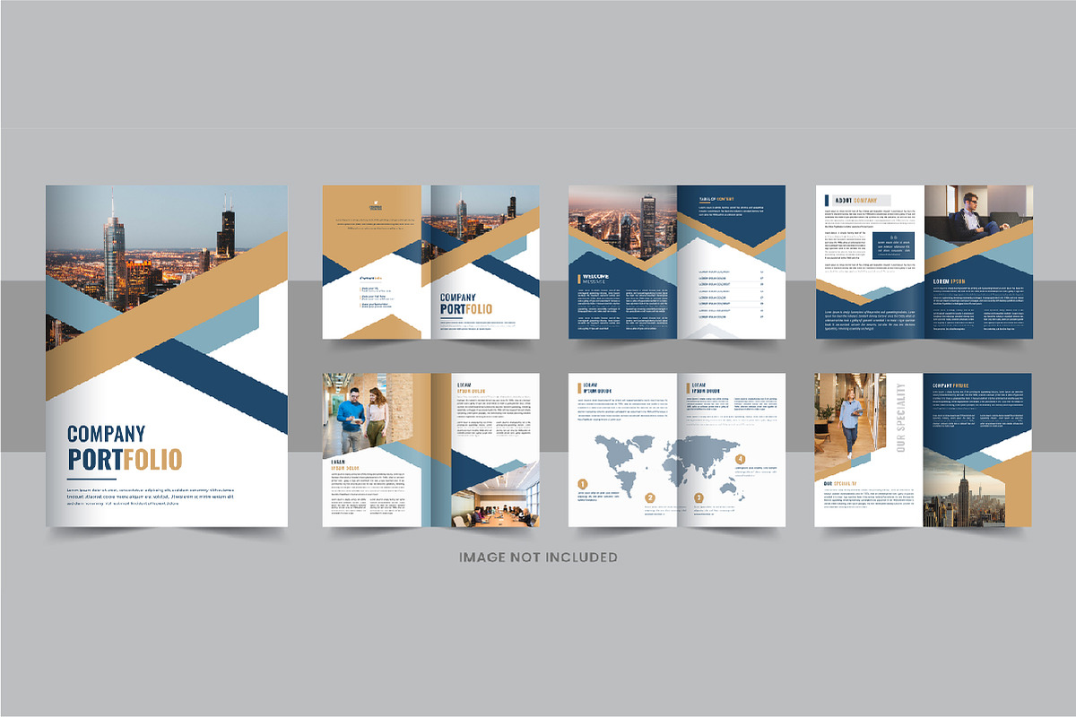 Company portfolio brochure template, a Brochure Template by Pavel_design