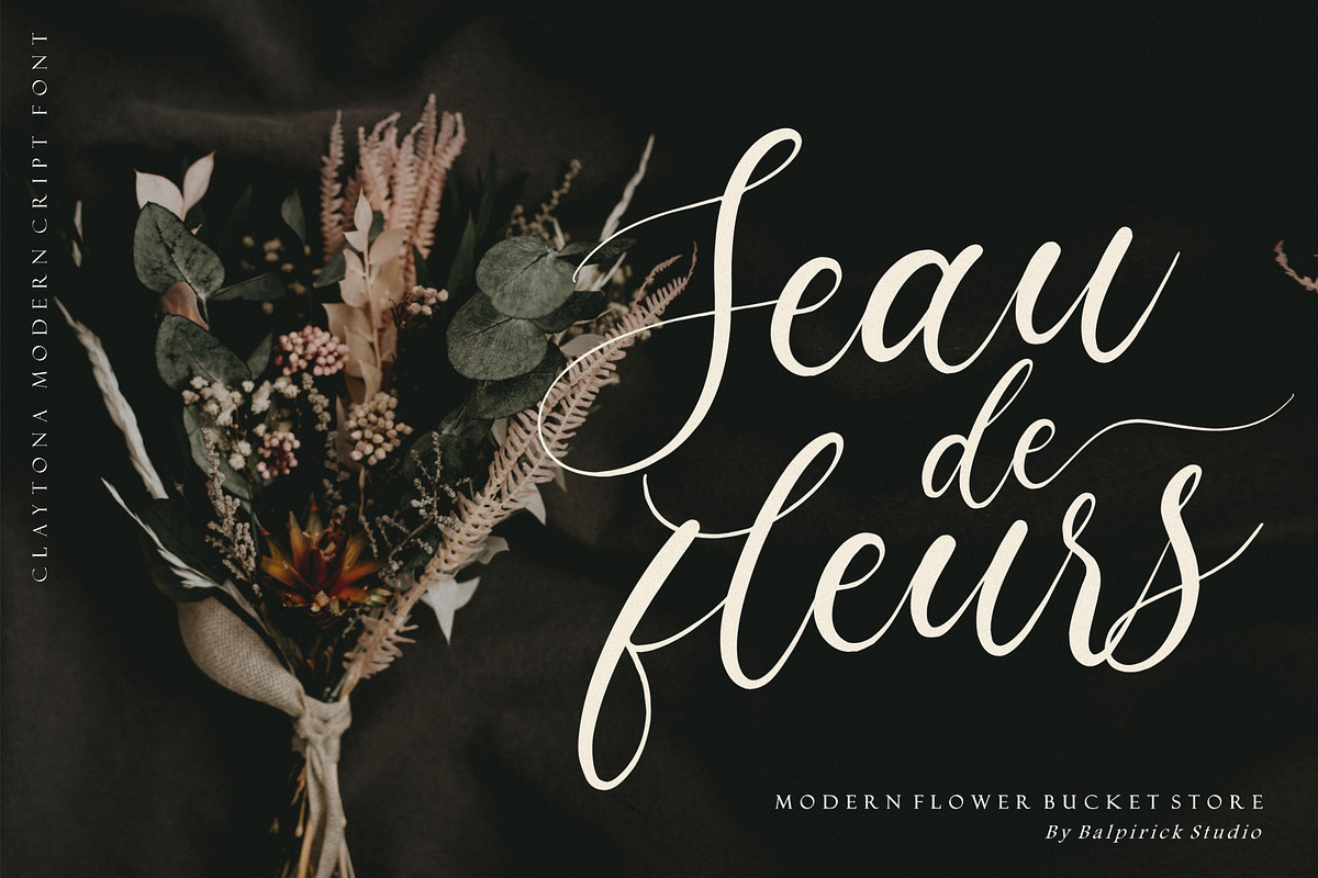 Claytona - Modern Calligraphy Script, a Script Font by Balpirick Studio (Photo 4 of 7)