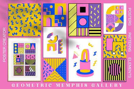 Modern abstract shapes. Memphis