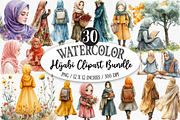 Hijabi Clipart Bundle, an Illustration by Designking (Thumbnail 1 of 5)