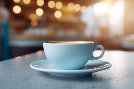 Coffee Cup on table Cafe shop Interior Blur background, a Food & Drink Photo by Natalia Klenova's Shop
