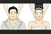Massage Vector - Man/Woman, a Healthcare Illustration by BusOne (Thumbnail 1 of 3)