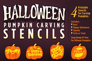 Halloween Pumpkin Carving Stencils, an Illustration by Ray Mawst (Thumbnail 1 of 4)
