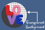 Faux Yarn Love Valentine Png, an Illustration by Canvas Craft (Thumbnail 2 of 7)
