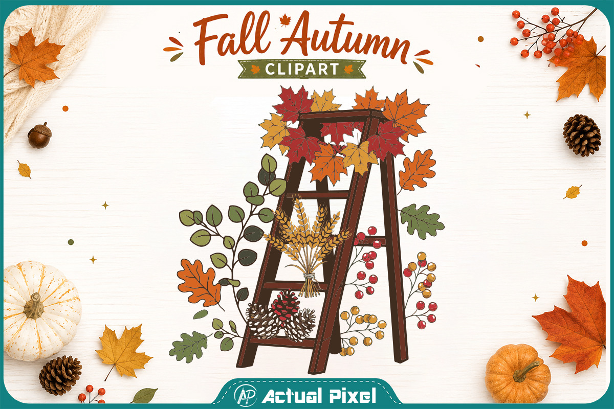 Fall Autumn Clipart Bundle, a Seasonal Illustration by Actual Pixel (Photo 16 of 21)