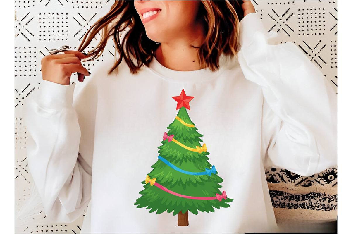 Colorful Coquette Christmas Tree Png, an Illustration by Designking (Photo 2 of 5)