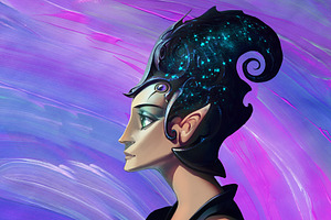 Fantasy Woman Portrait PNG