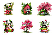Valentine Panda Clipart, an Illustration by CreationArt (Thumbnail 7 of 7)